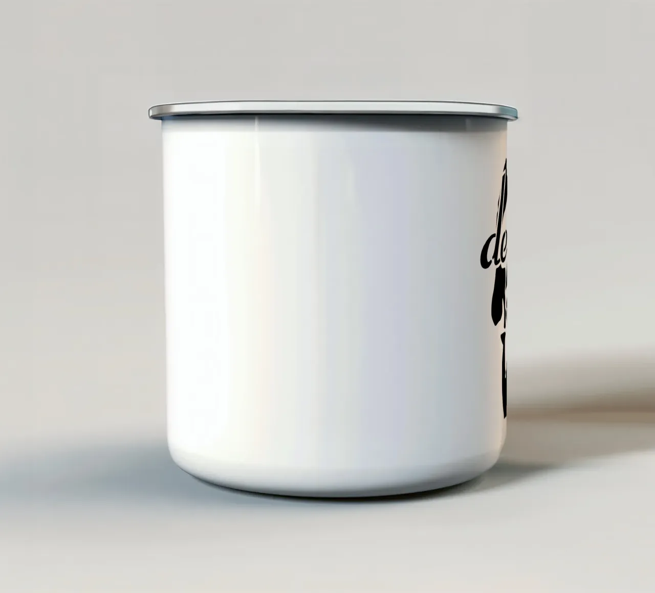 Teschio nero tazza in smalto da Musc-Fav