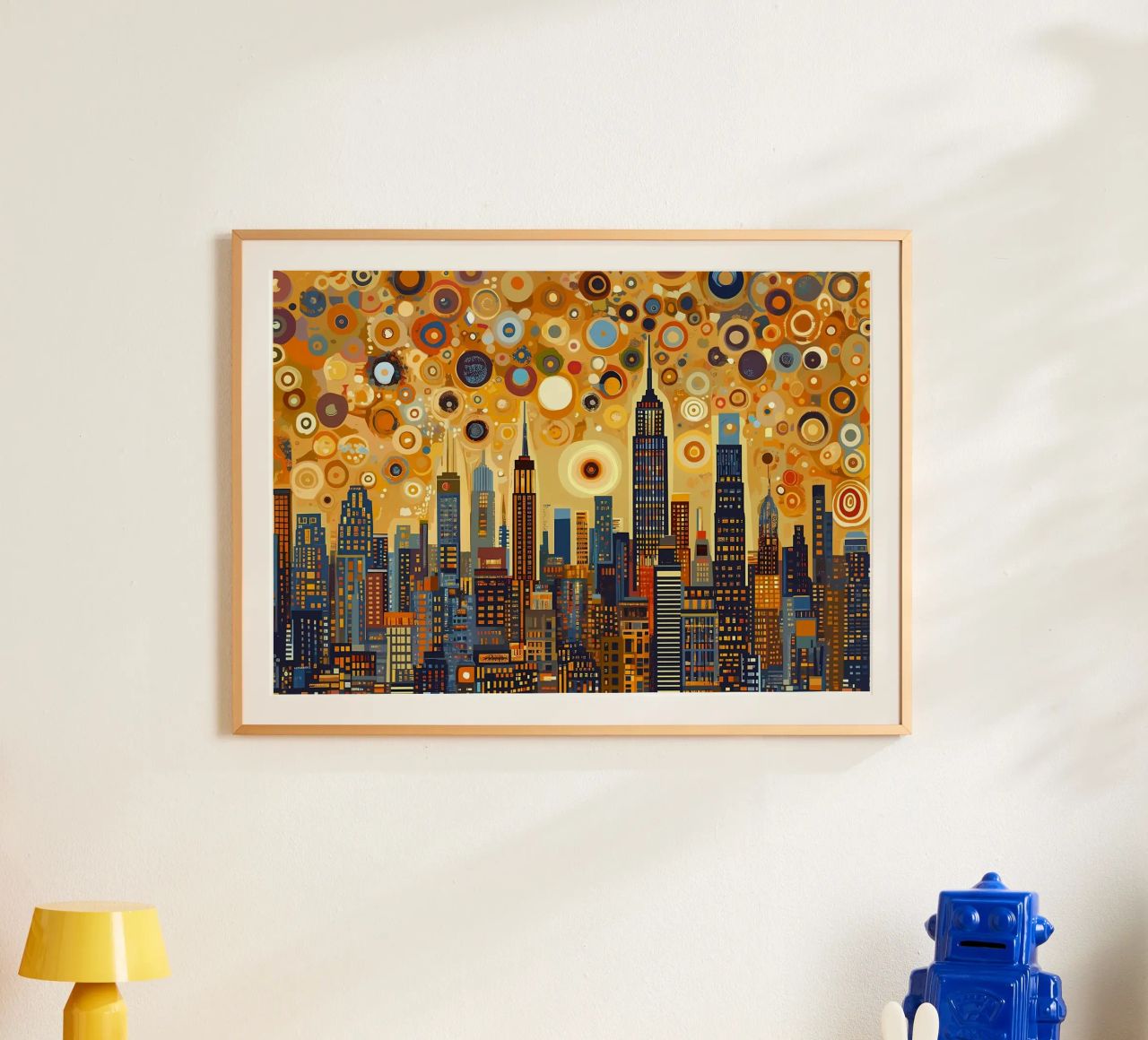 Noche estrellada NYC Skyline poster de Caeson