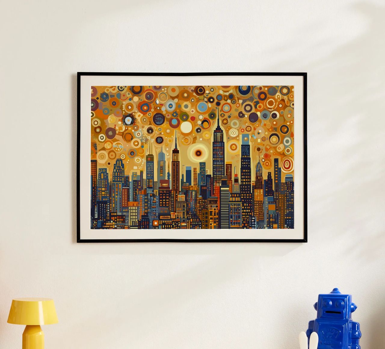 Noche estrellada NYC Skyline poster de Caeson