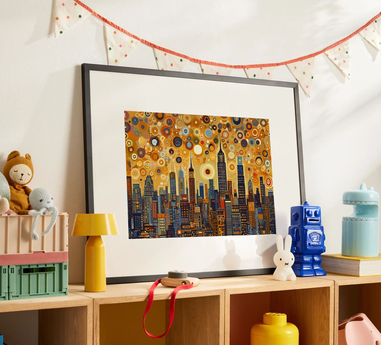 Noche estrellada NYC Skyline poster de Caeson