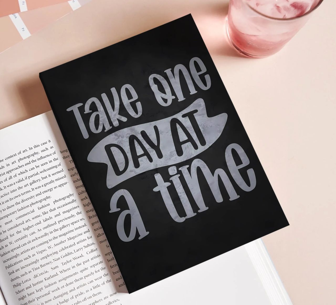 Take One Day At A Time notebook by Raegen