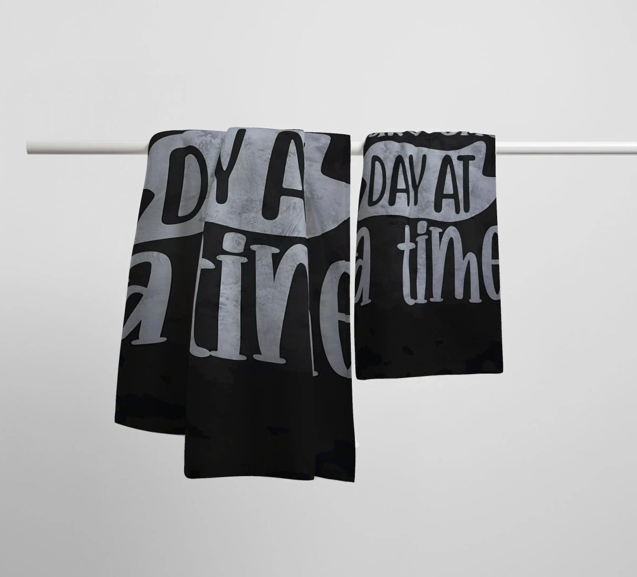 Take One Day At A Time towel by Raegen