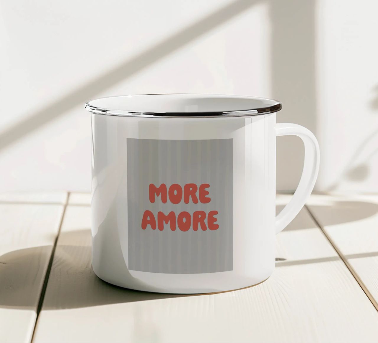 More Amore tazza in smalto da pv design