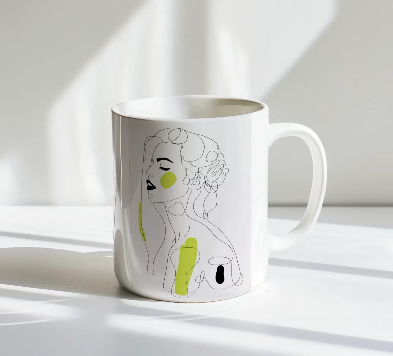 One Line Girl Part 2 tazza in ceramica da Nettsch