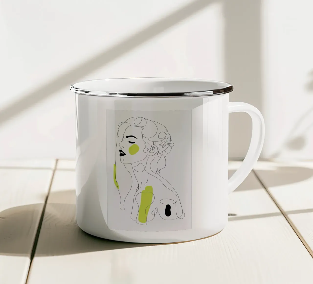 One Line Girl Part 2 tazza in smalto da Nettsch