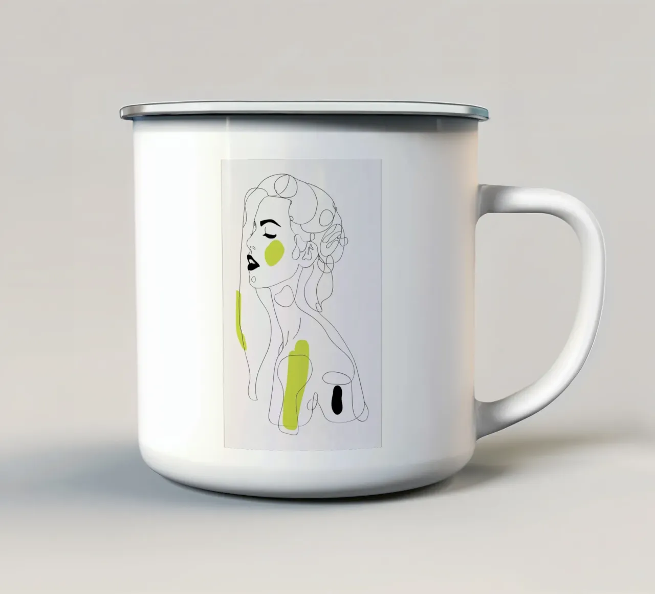 One Line Girl Part 2 tazza in smalto da Nettsch