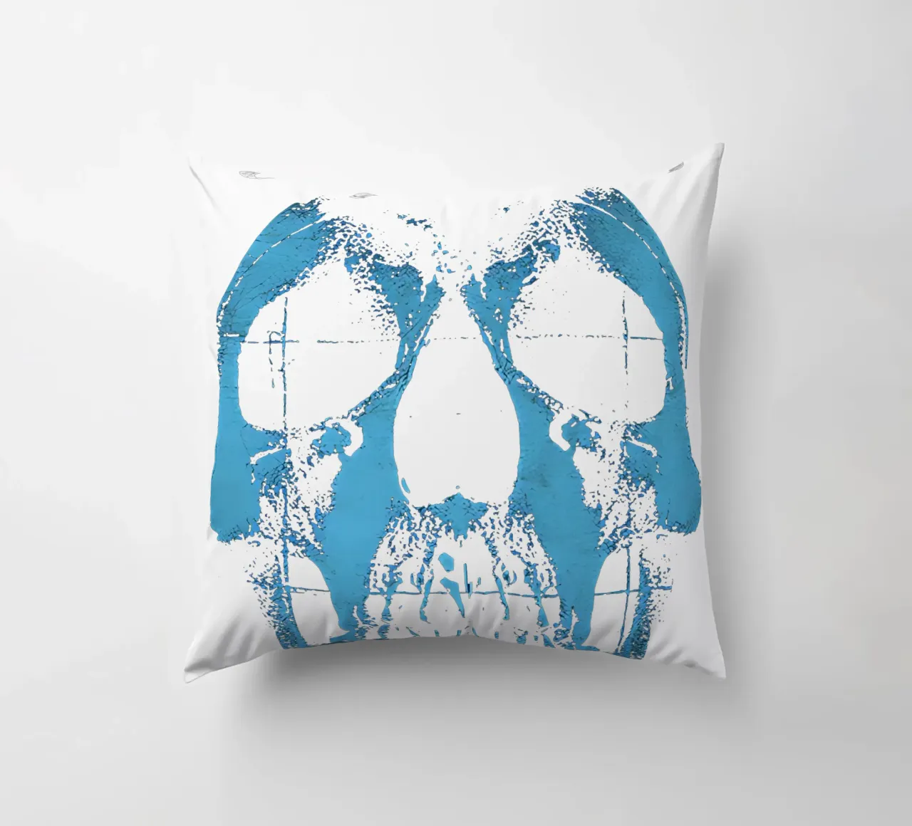 Teschio blu cuscino da Musc-Fav