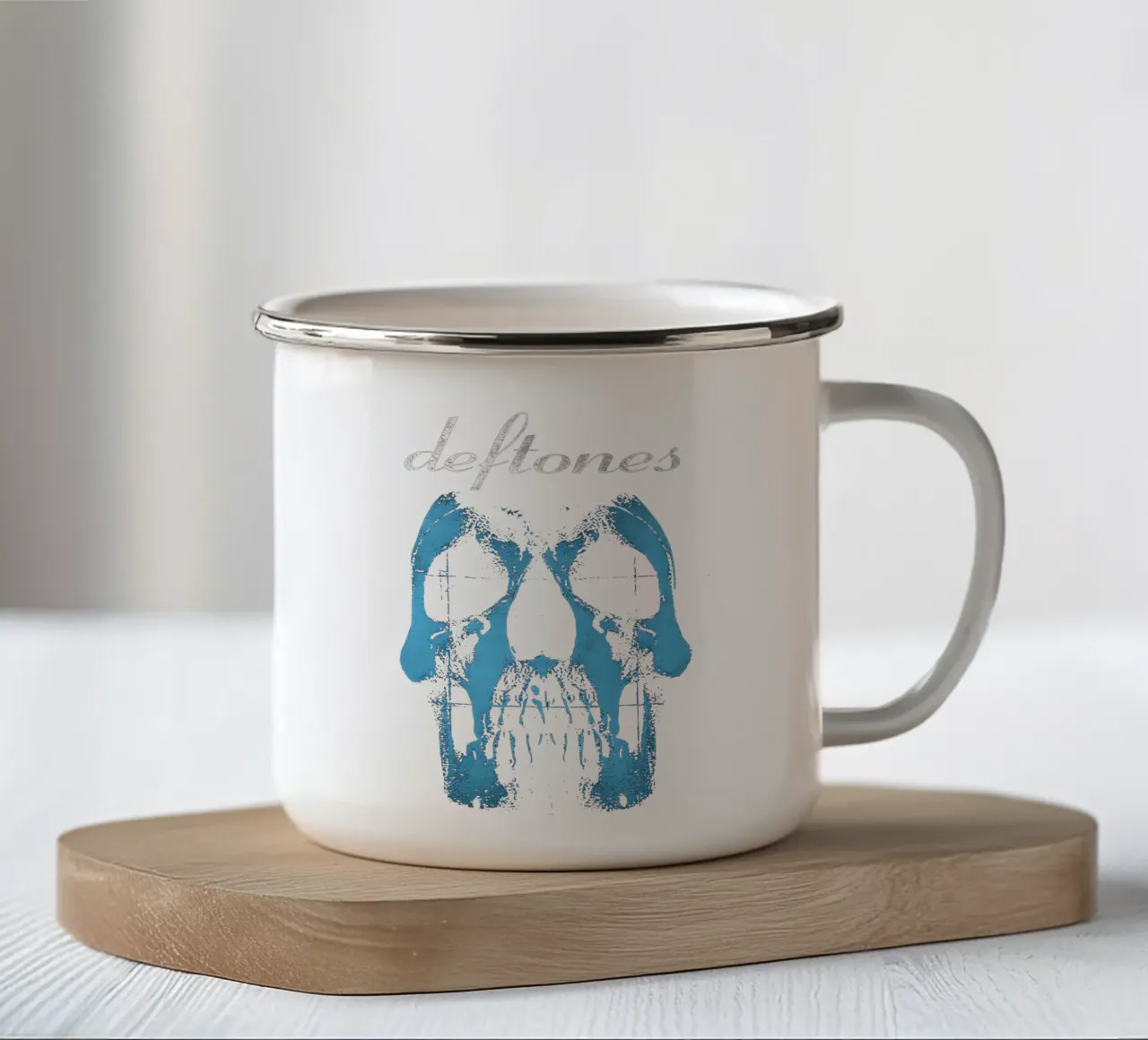 Teschio blu tazza in smalto da Musc-Fav