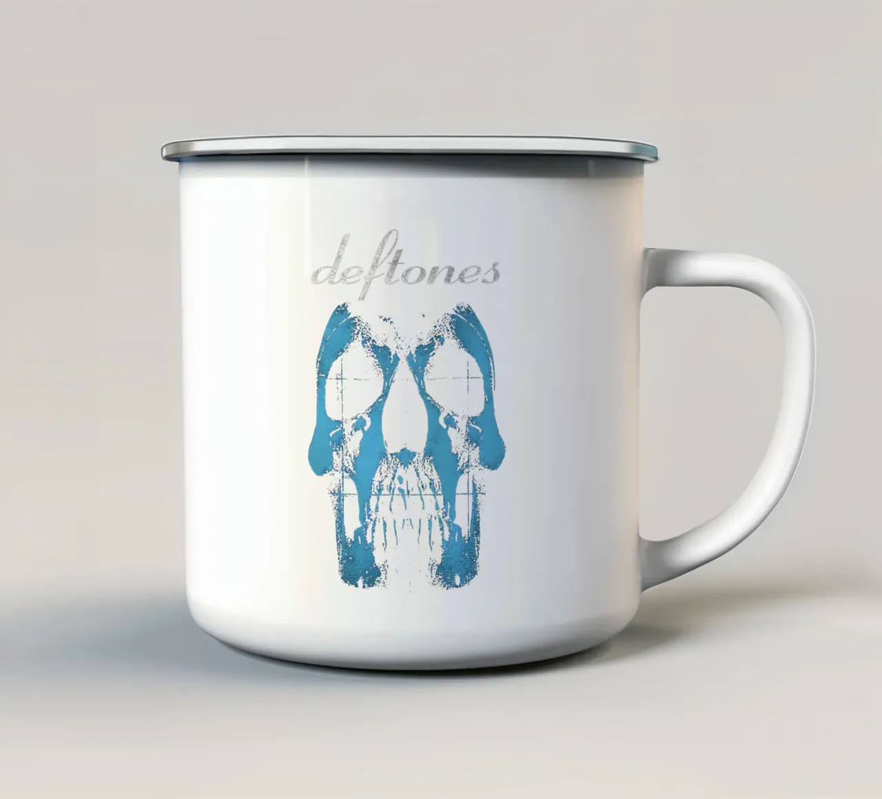 Teschio blu tazza in smalto da Musc-Fav