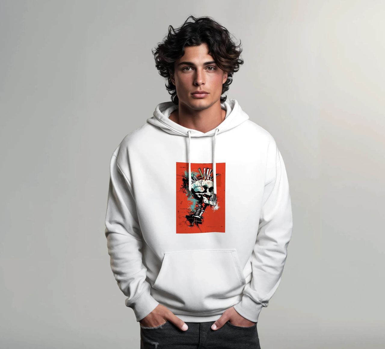 Cranio appuntito felpa con cappuccio da Caeson