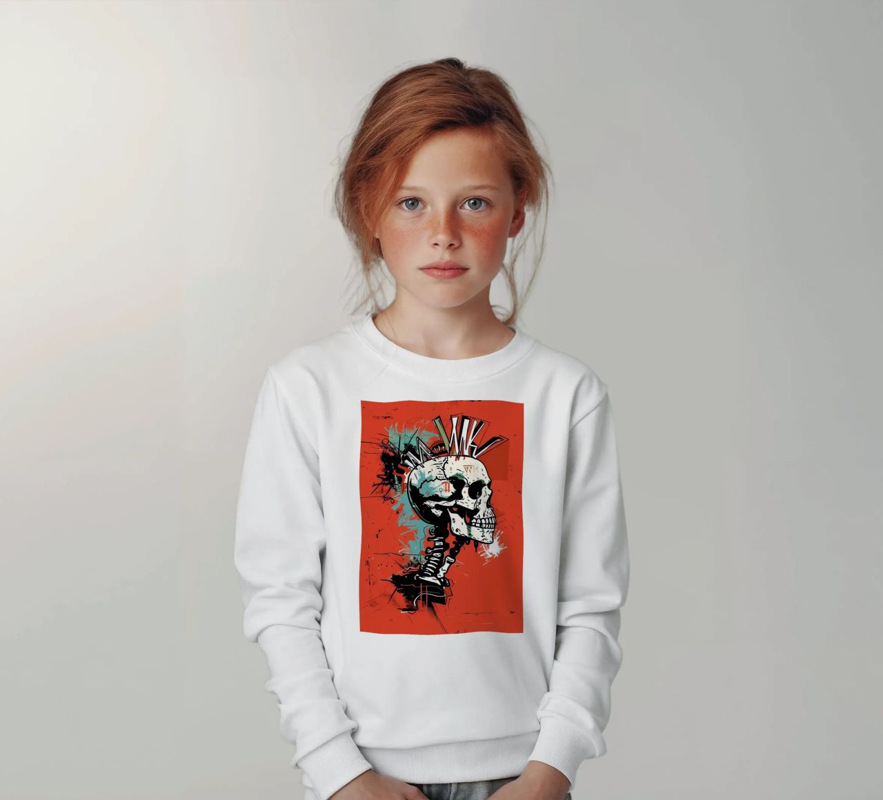 Cranio appuntito felpa bambino da Caeson