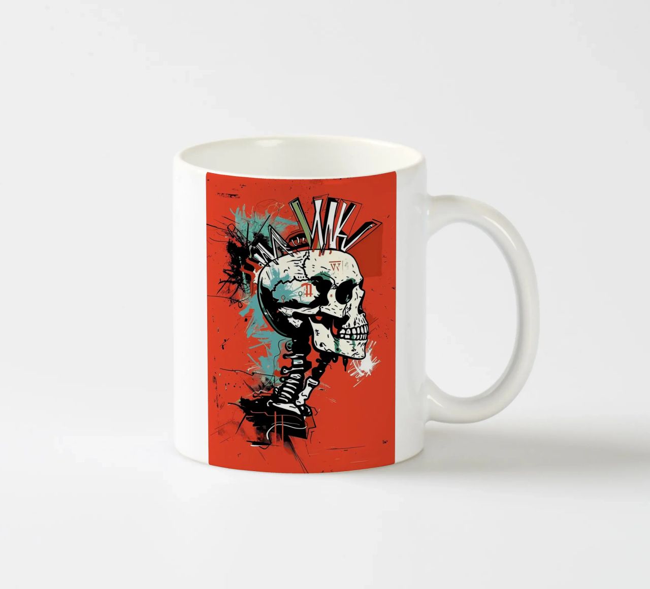 Cranio appuntito tazza in ceramica da Caeson