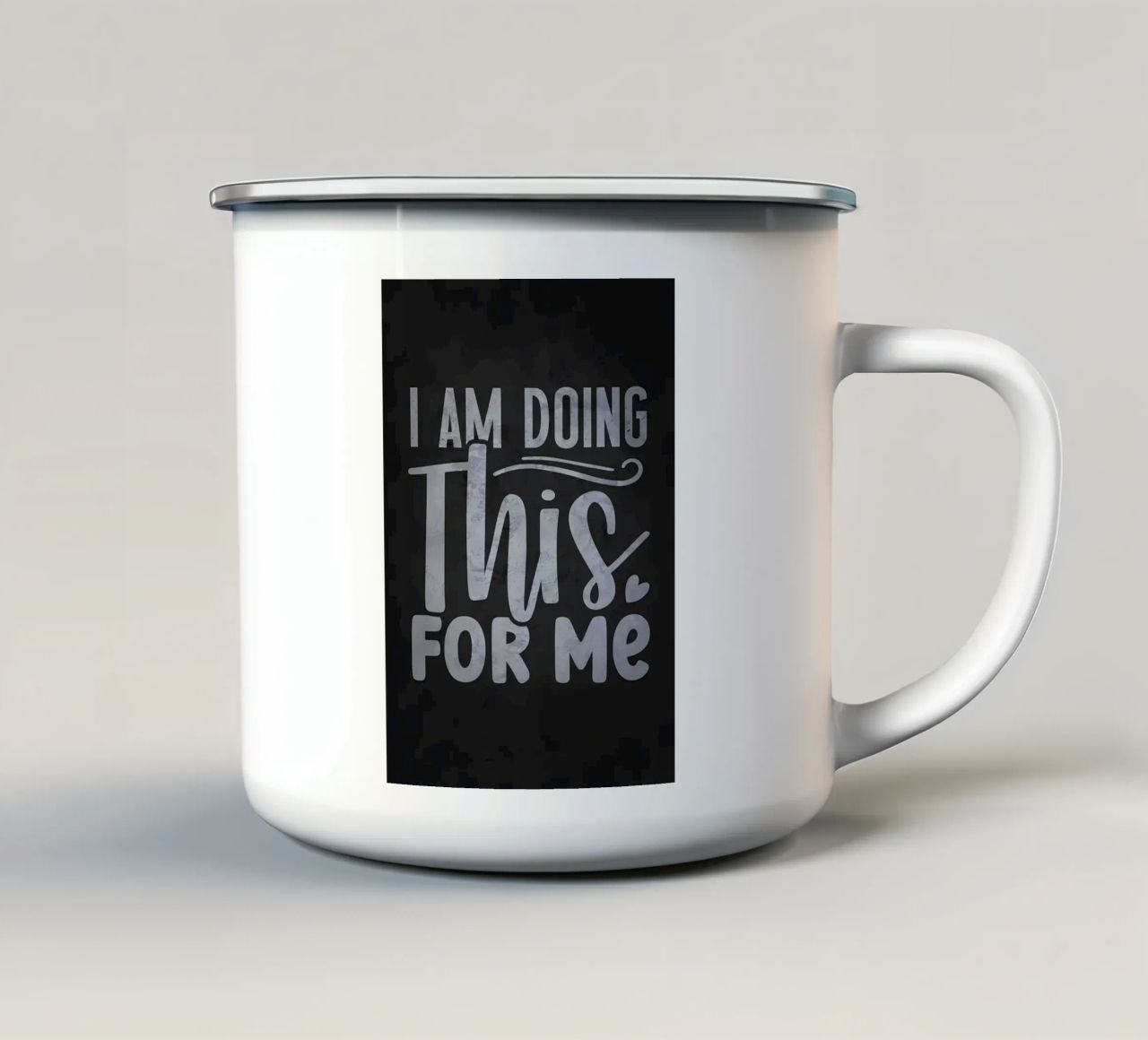 Lo faccio per me tazza in smalto da Raegen