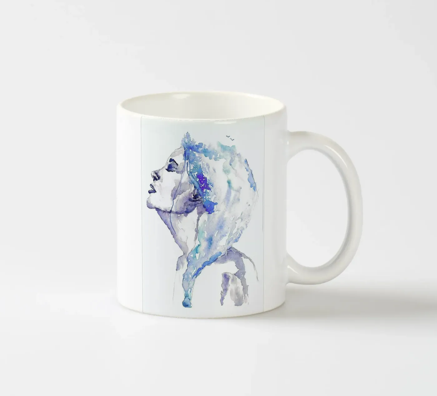 Blues ceramic mug by Larissa van der Laan