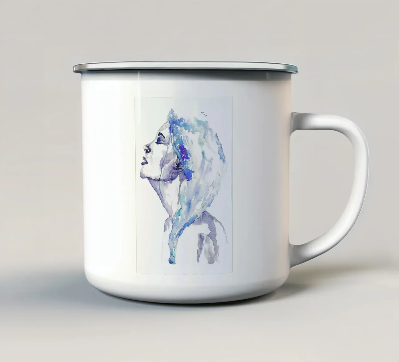 Blues tazza in smalto da Larissa van der Laan