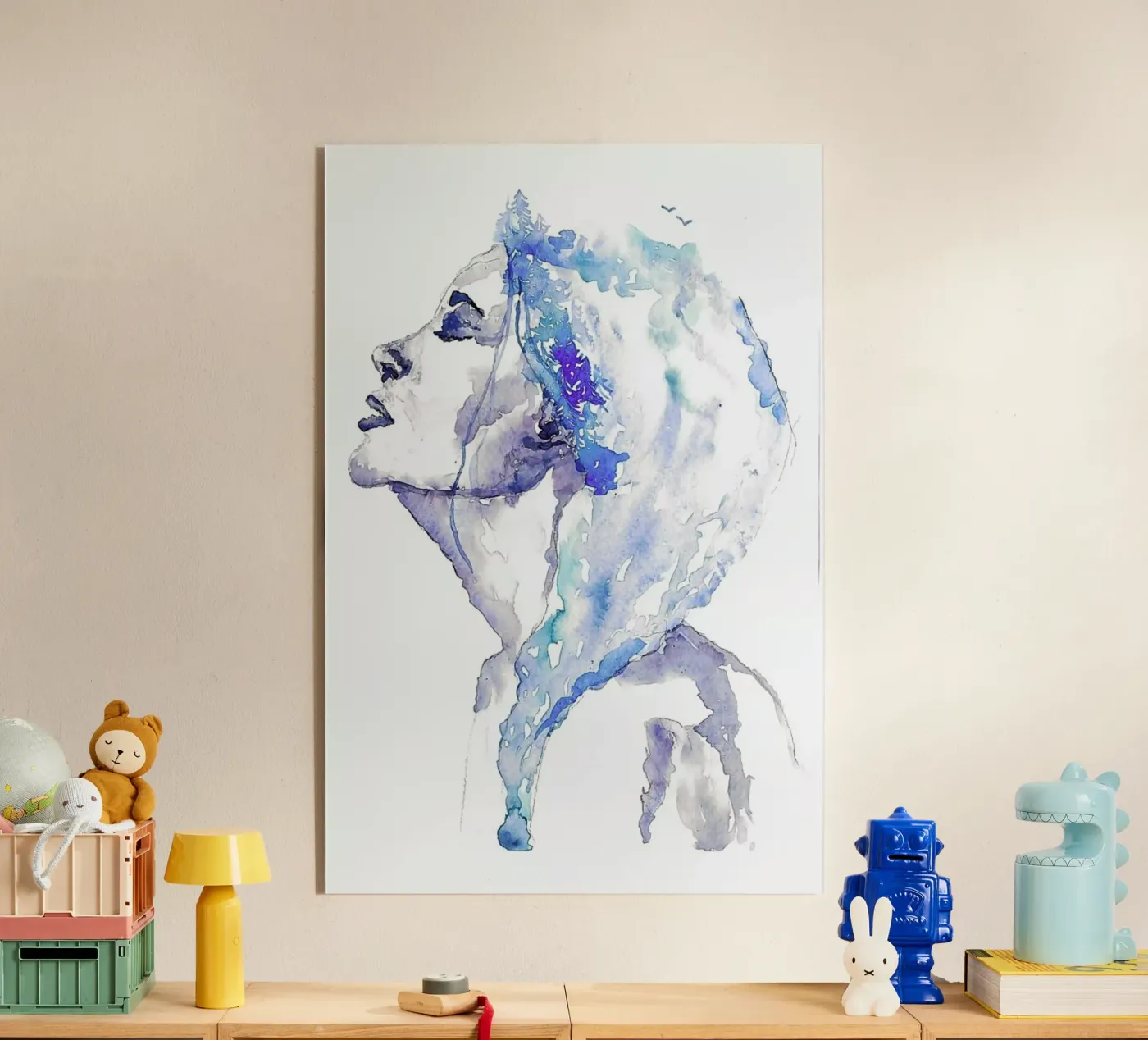 Blues acrylic glass by Larissa van der Laan