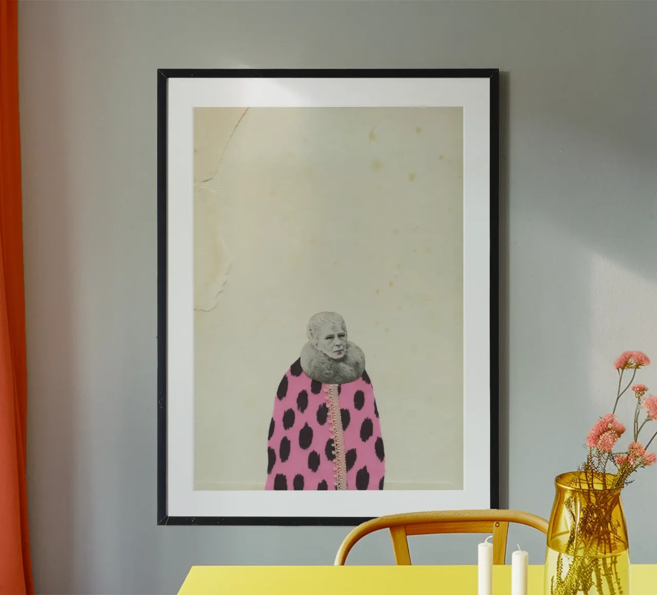Completamente vestito poster con telaio in legno da Cassia Beck Collage