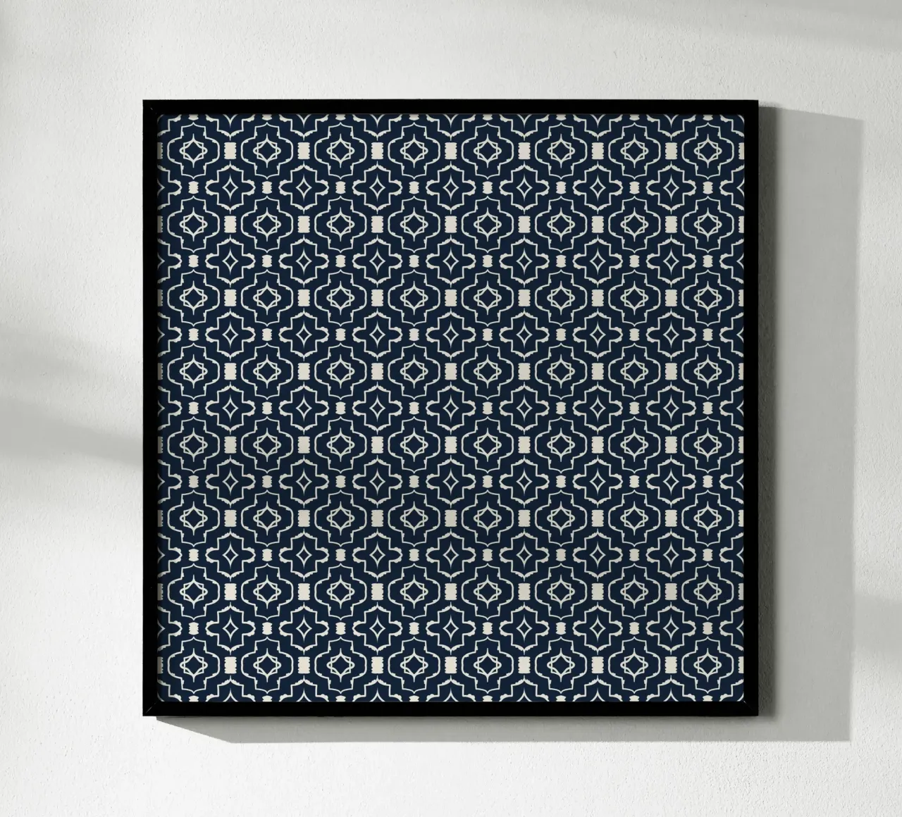 Modello boho retrò senza cuciture poster con telaio in alluminio da Little Dean