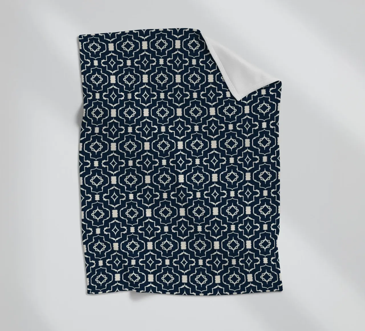 Modello boho retrò senza cuciture coperta in pile da Little Dean