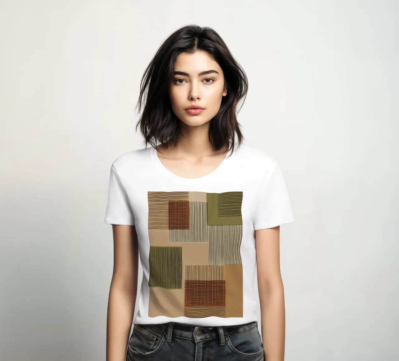 Geo-Patchwork #1 Frauen T-Shirt von Alisa Galitsyna