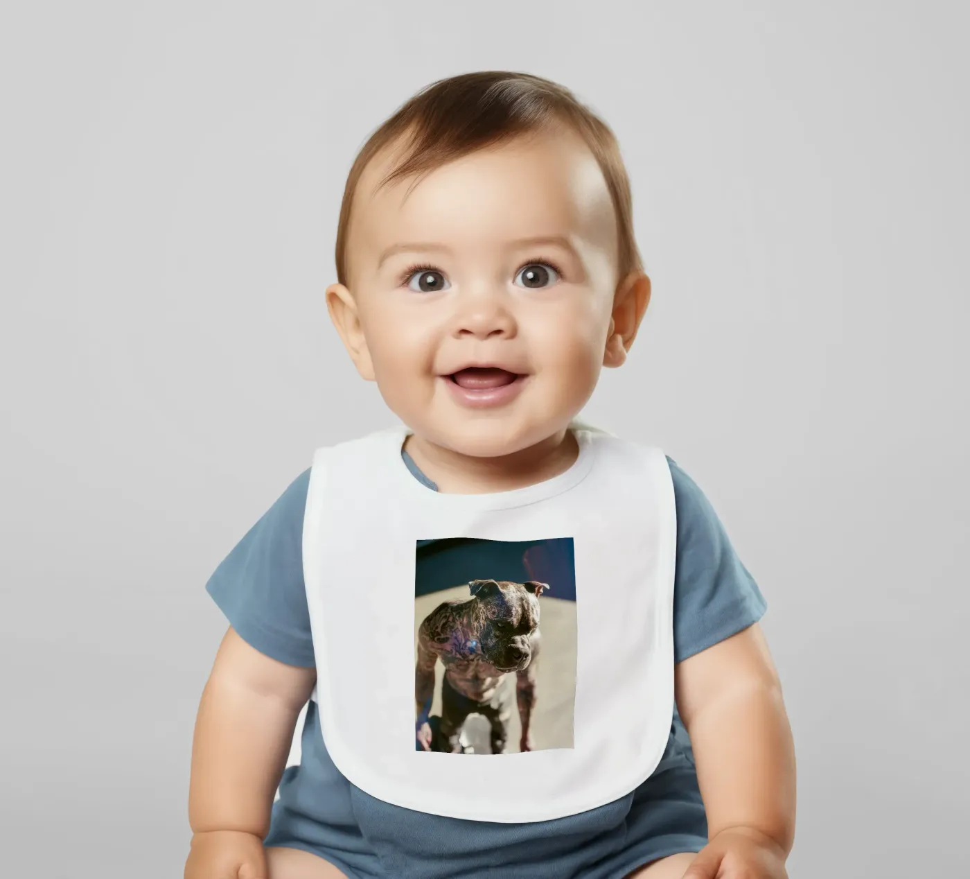 Bronx baby bib by Affiches Chien Originales – Dogland