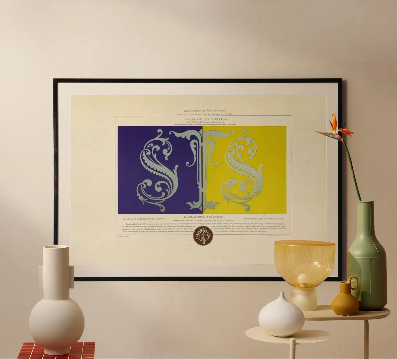 L'harmonie des couleurs, 1815 - Édouard Guichard poster met aluminium frame van Artokoloro Quint Lox Ltd