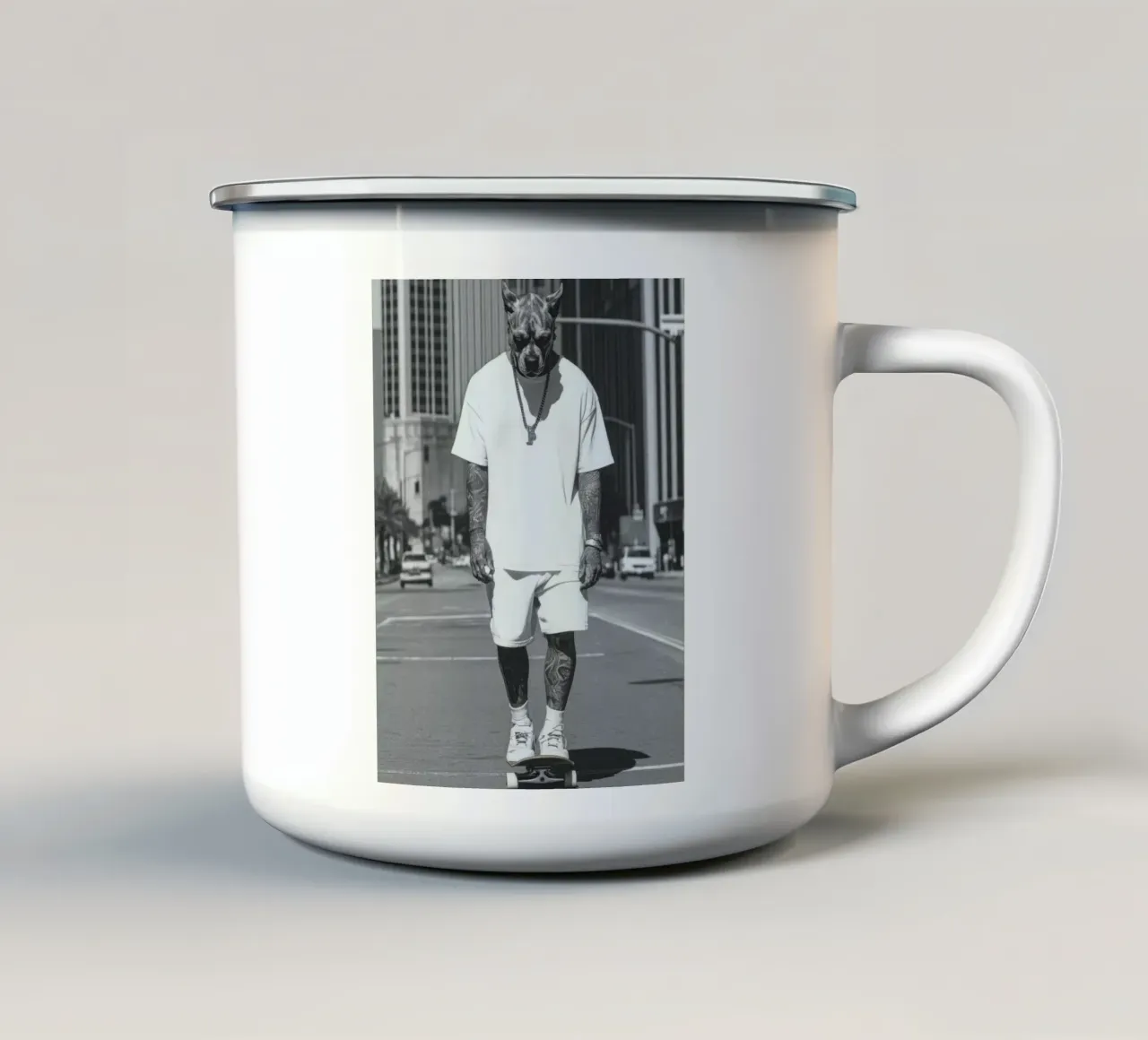 Knox enamel mug by Affiches Chien Originales – Dogland