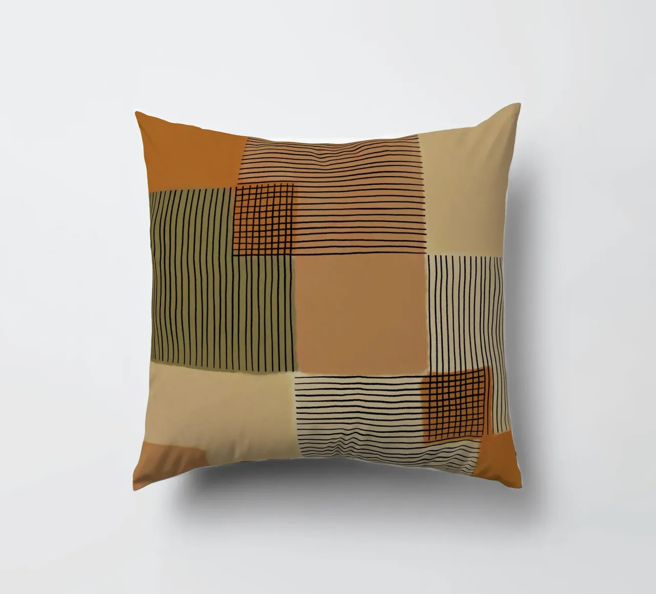 Geo Patchwork #4 cuscino da Alisa Galitsyna