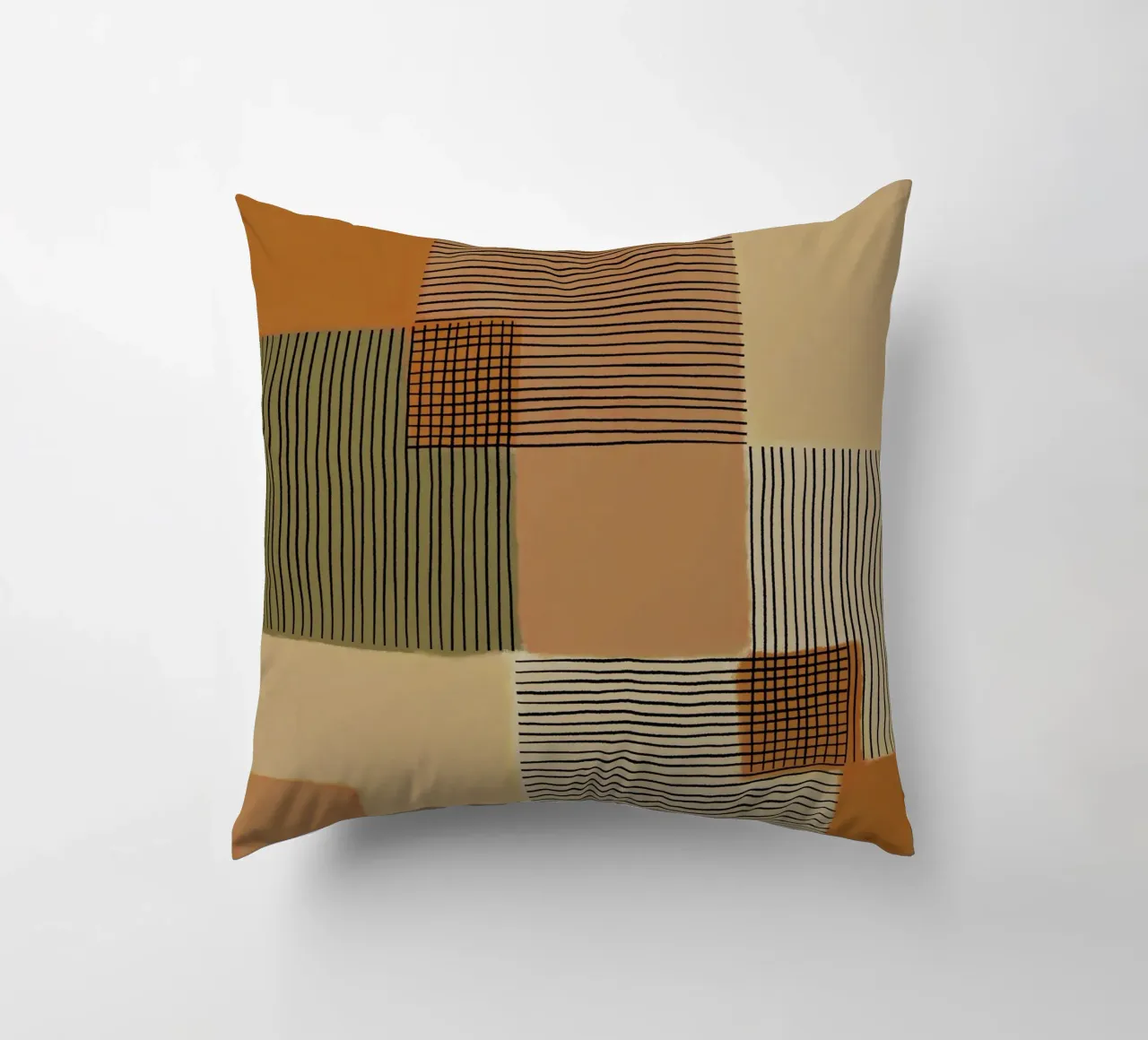 Geo Patchwork #4 cuscino da Alisa Galitsyna