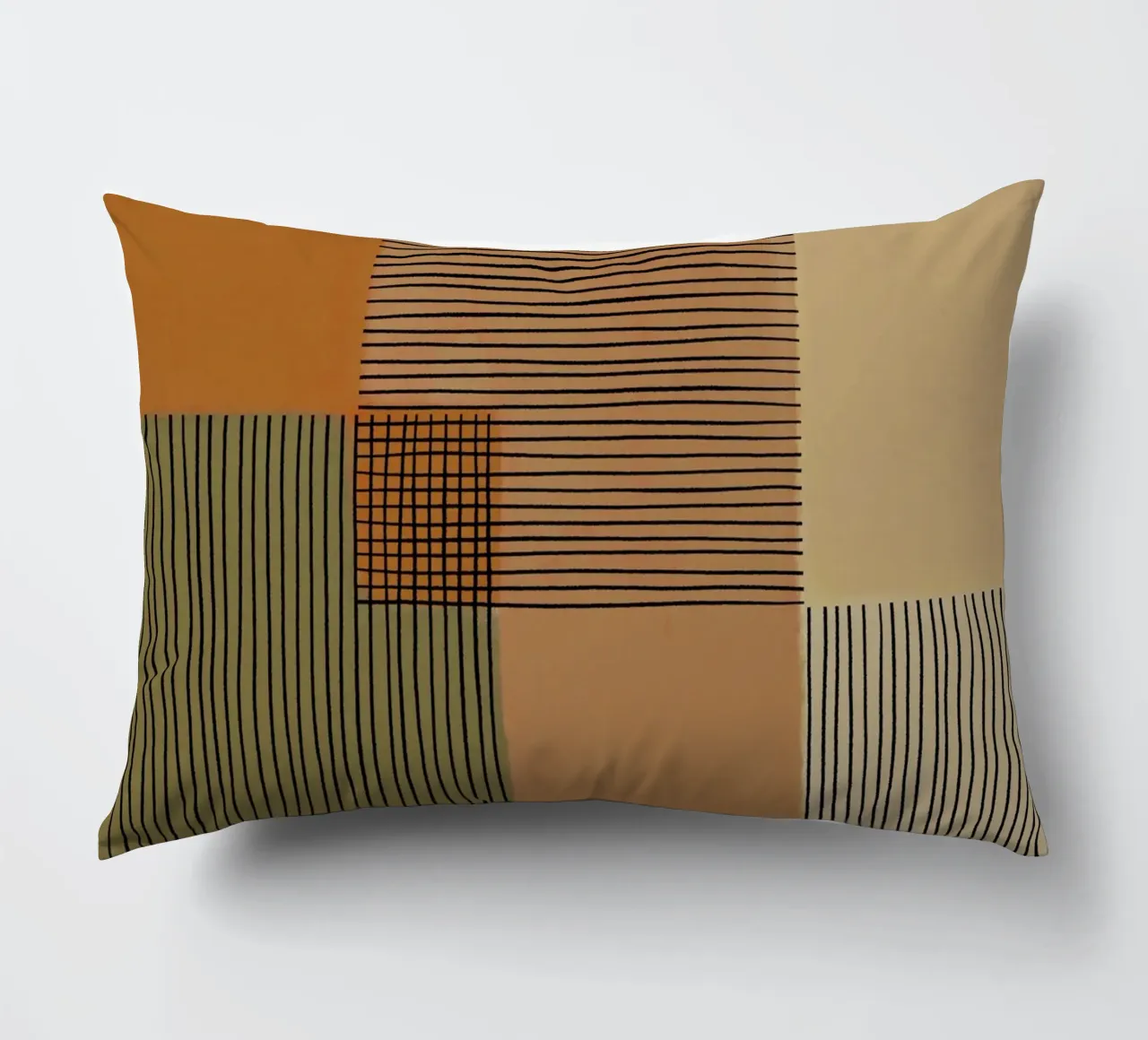 Geo Patchwork #4 cuscino da Alisa Galitsyna