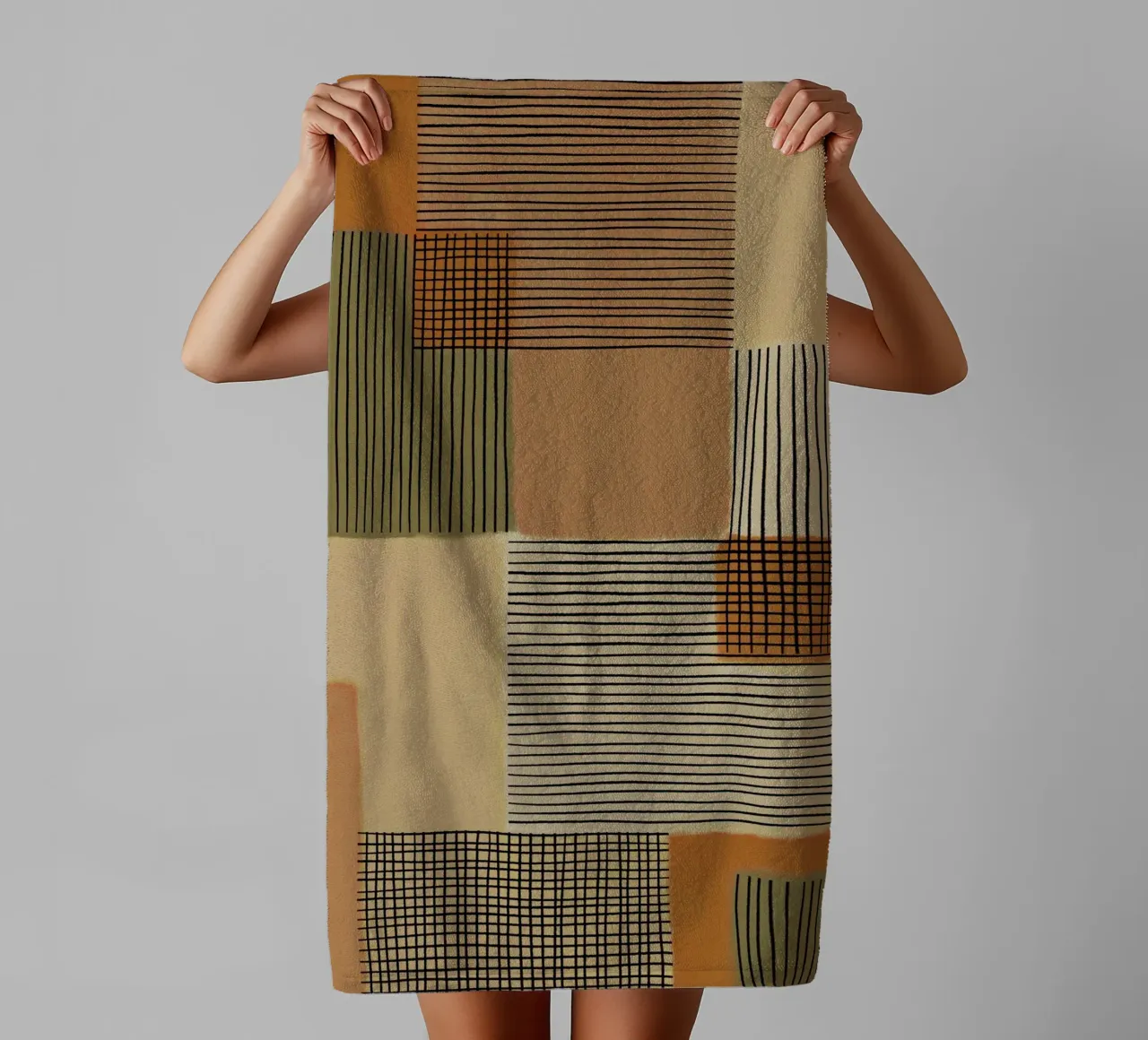 Geo Patchwork #4 asciugamano da bagno da Alisa Galitsyna