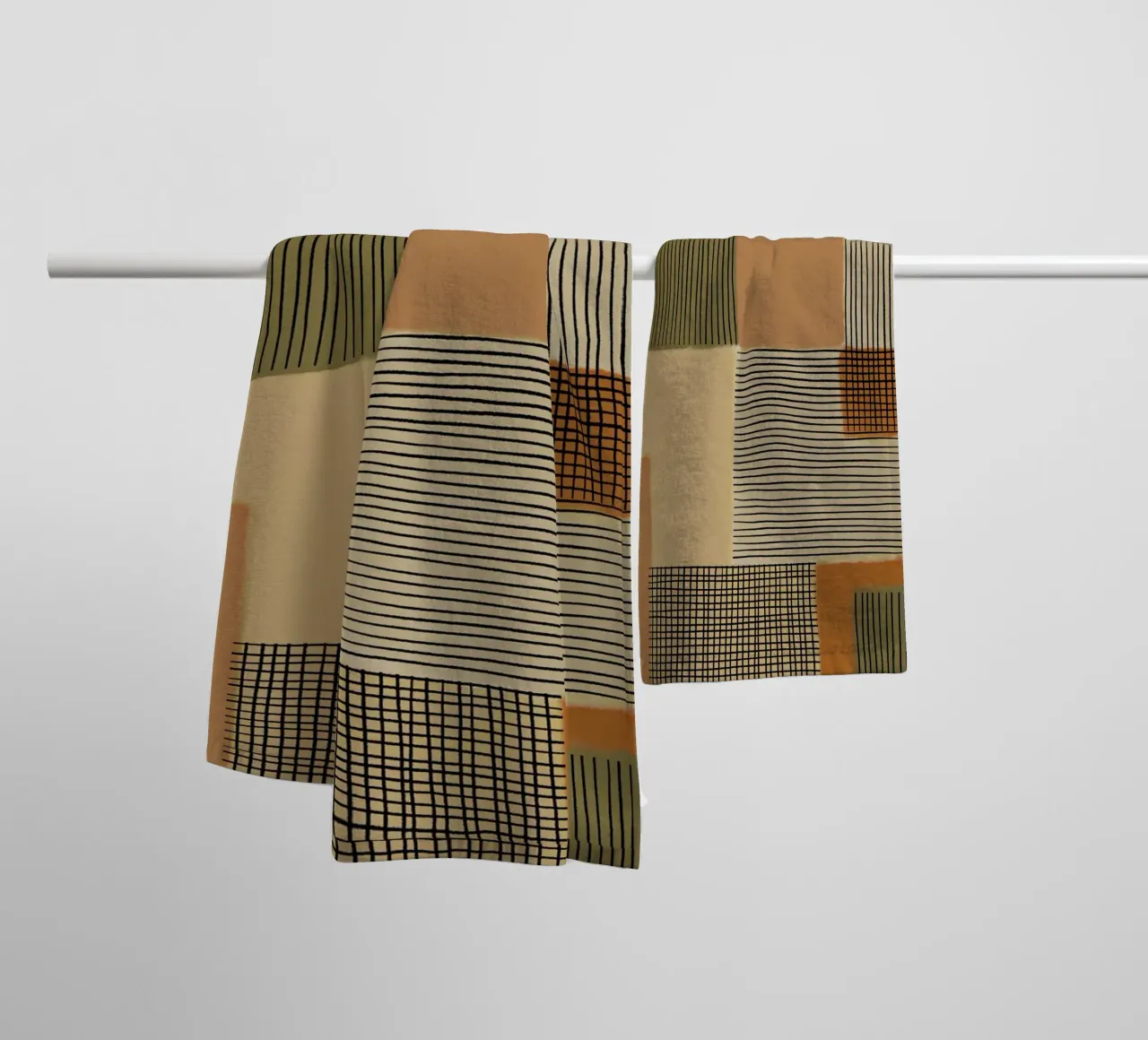 Geo Patchwork #4 asciugamano da bagno da Alisa Galitsyna
