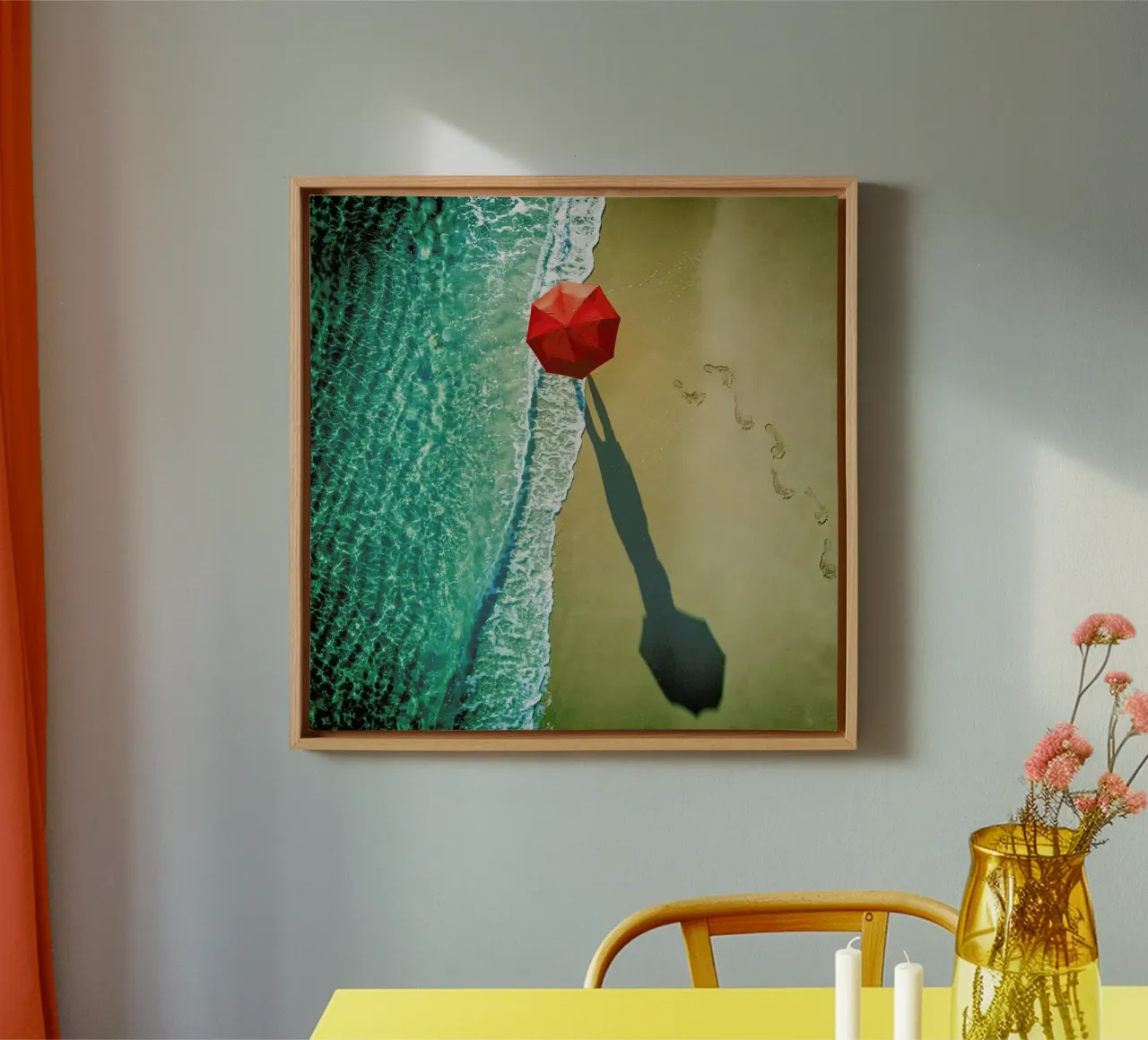 . Deep Water . canvas met Baklijst van Ambra