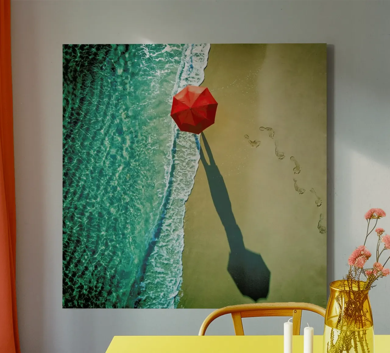 . Deep Water . canvas met Baklijst van Ambra