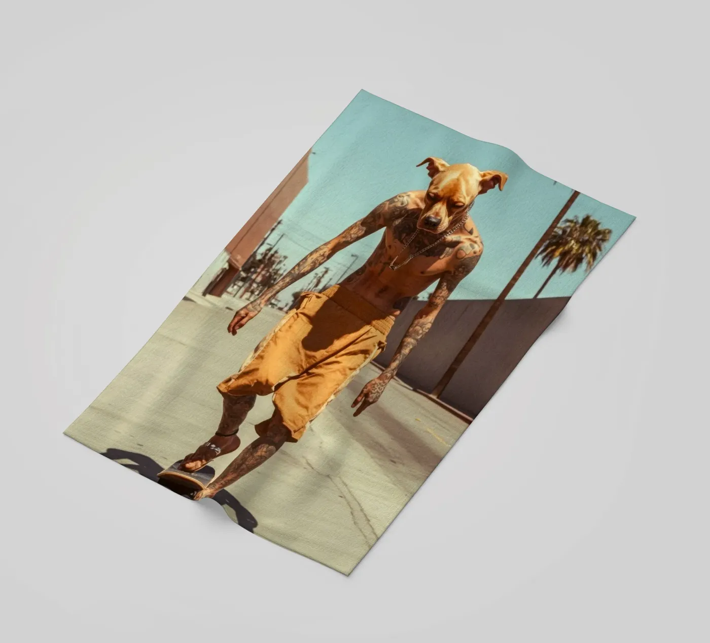 Diego beach towel by Affiches Chien Originales – Dogland