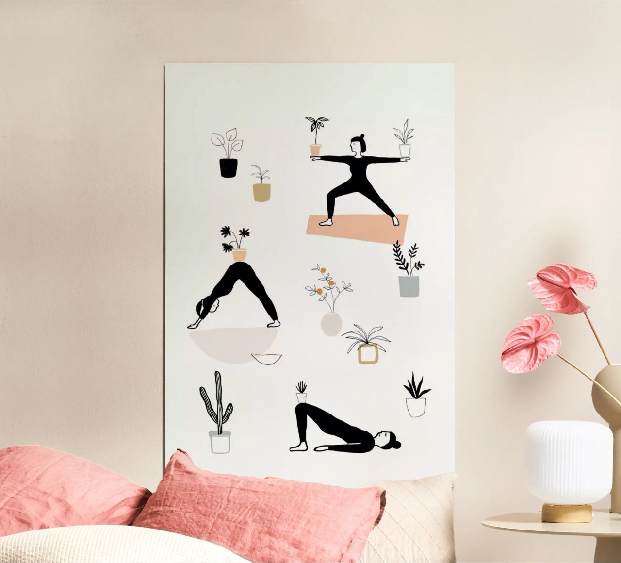Yoga With Plants 04 poster van Farina Kuklinski