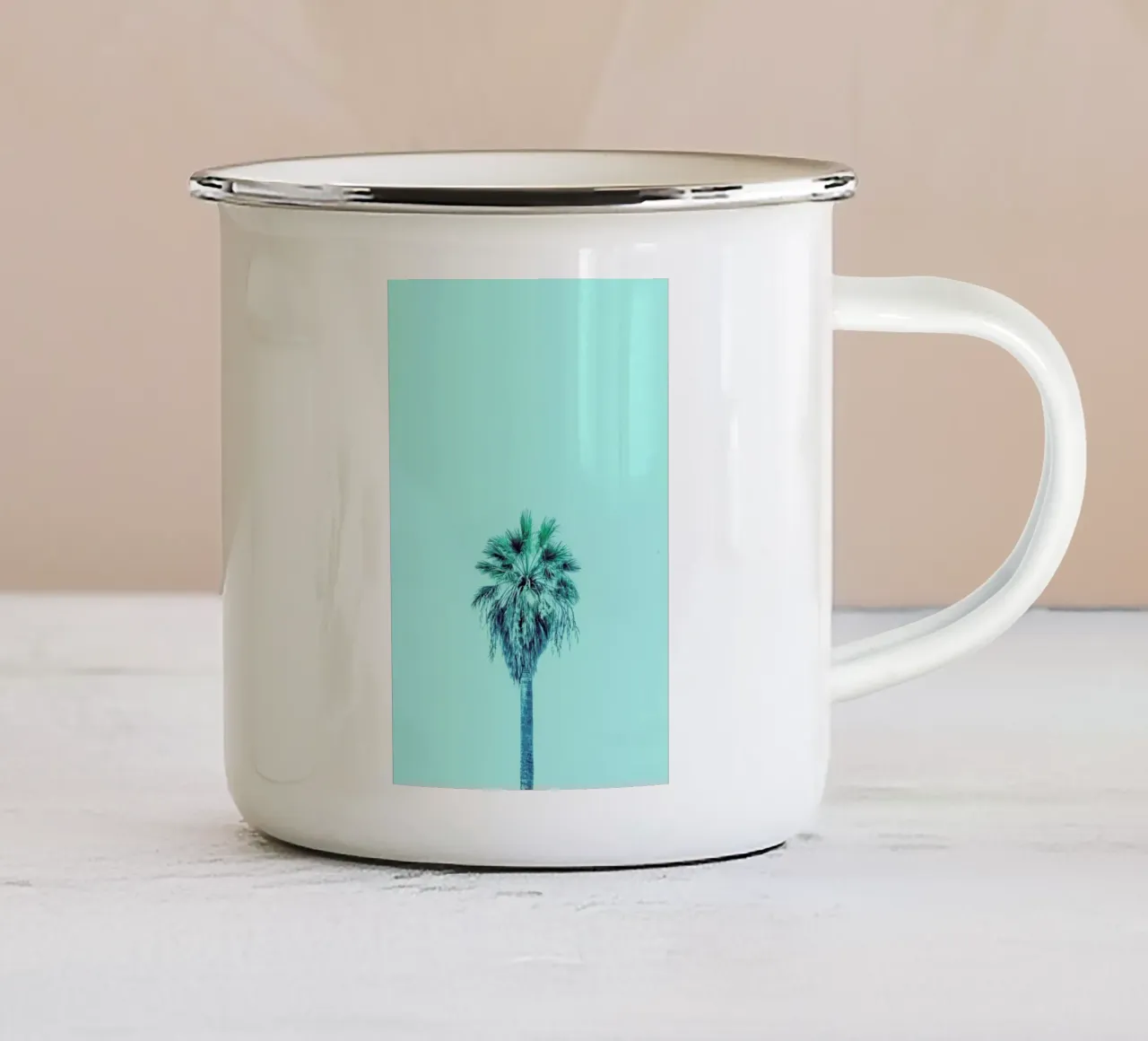 Green Sabal Palmetto tazza in smalto da Victoria Frost