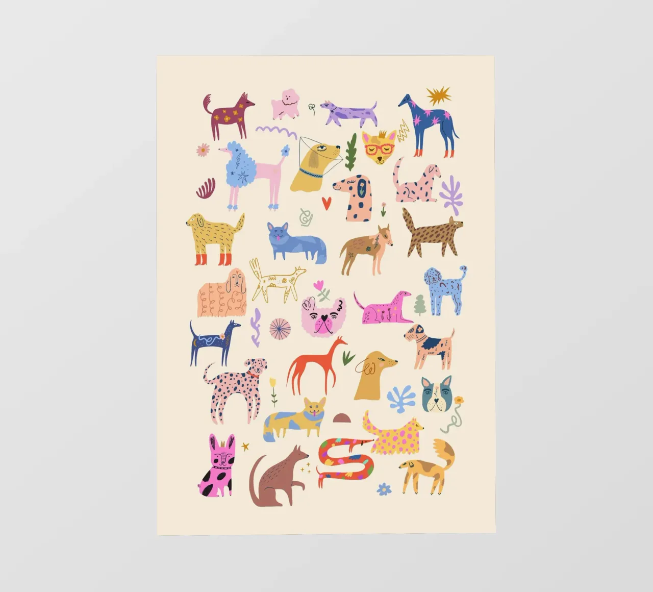 Il paradiso dei cani telo in pvc da Rose Beck Art