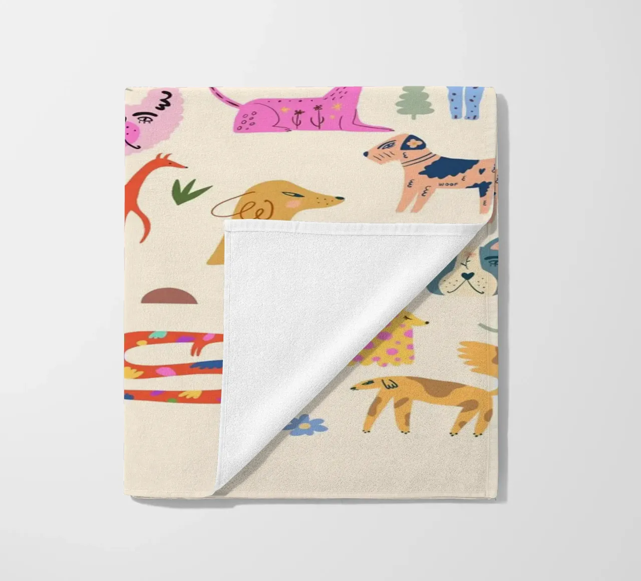 Dog Heaven beach towel by Rose Beck Art