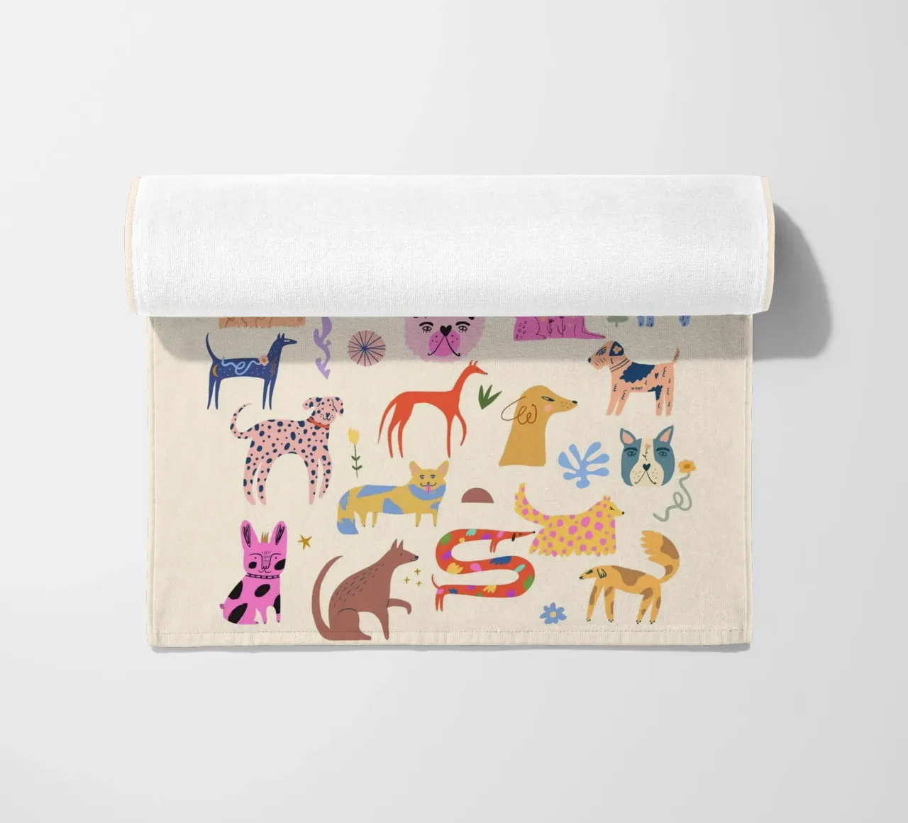 Dog Heaven beach towel by Rose Beck Art