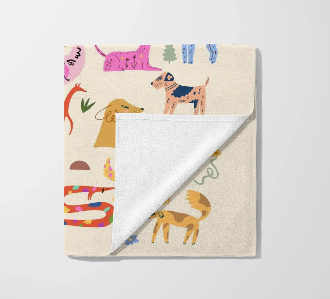 Dog Heaven beach towel by Rose Beck Art