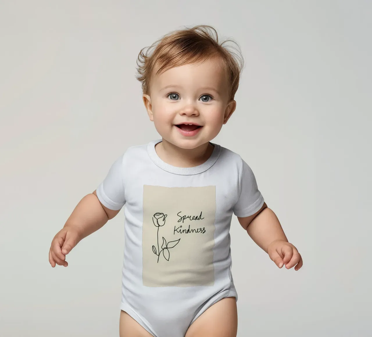 diffondere la gentilezza body neonato maniche corte da Book