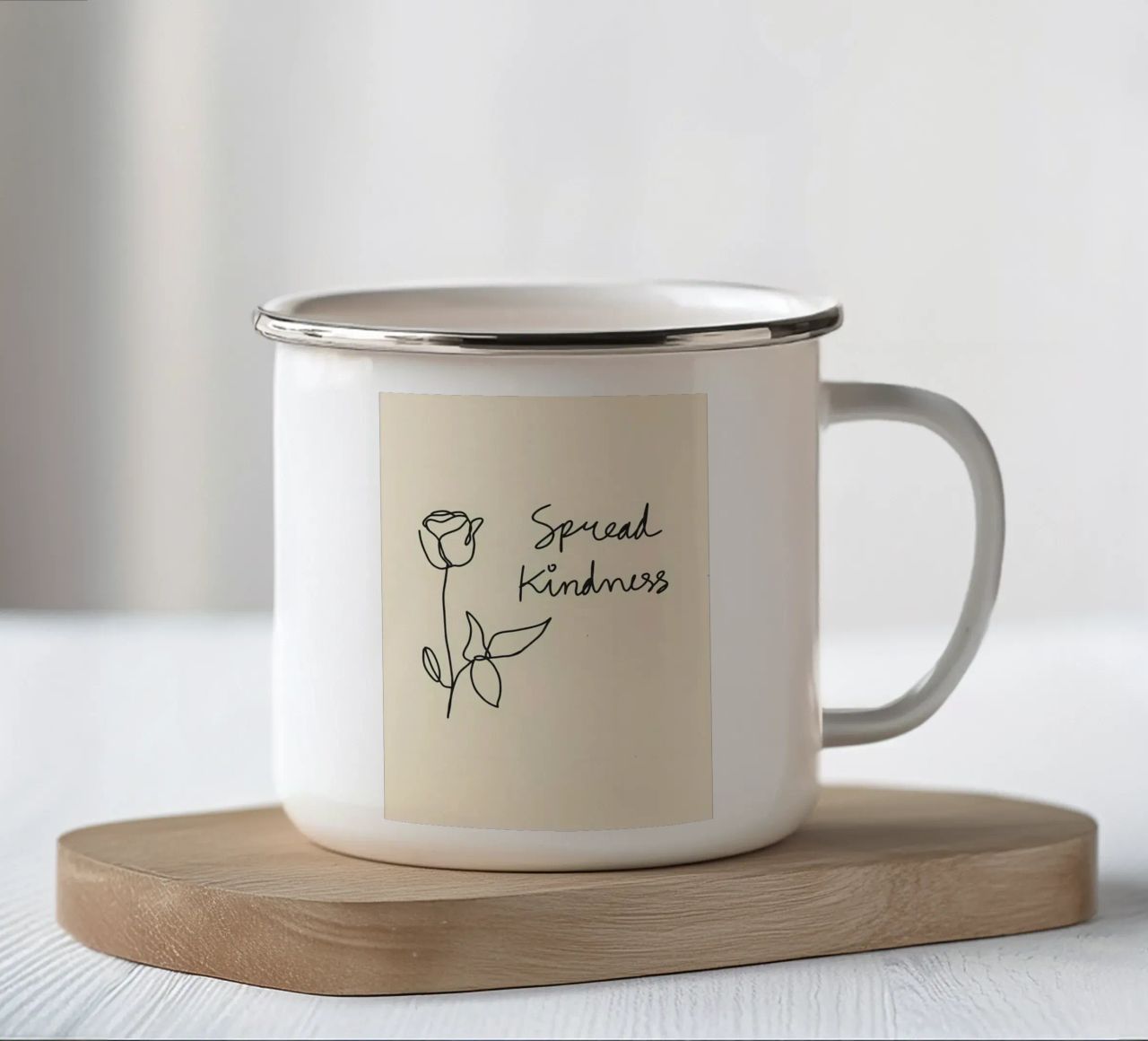 diffondere la gentilezza tazza in smalto da Book