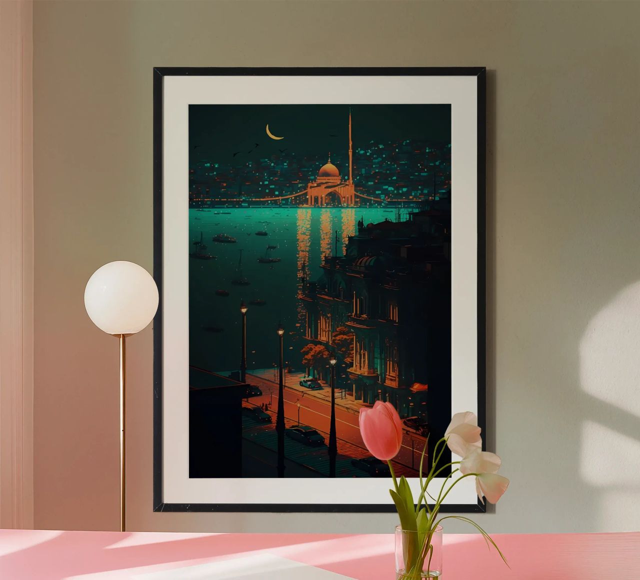 Istanbul Pixel Kunst Poster von Bernotas