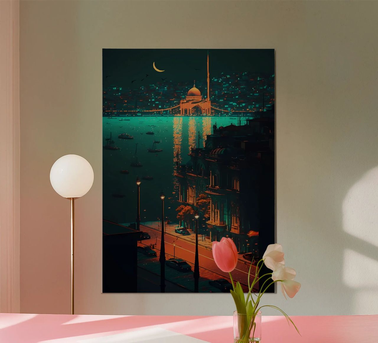 Istanbul Pixel Kunst Poster von Bernotas