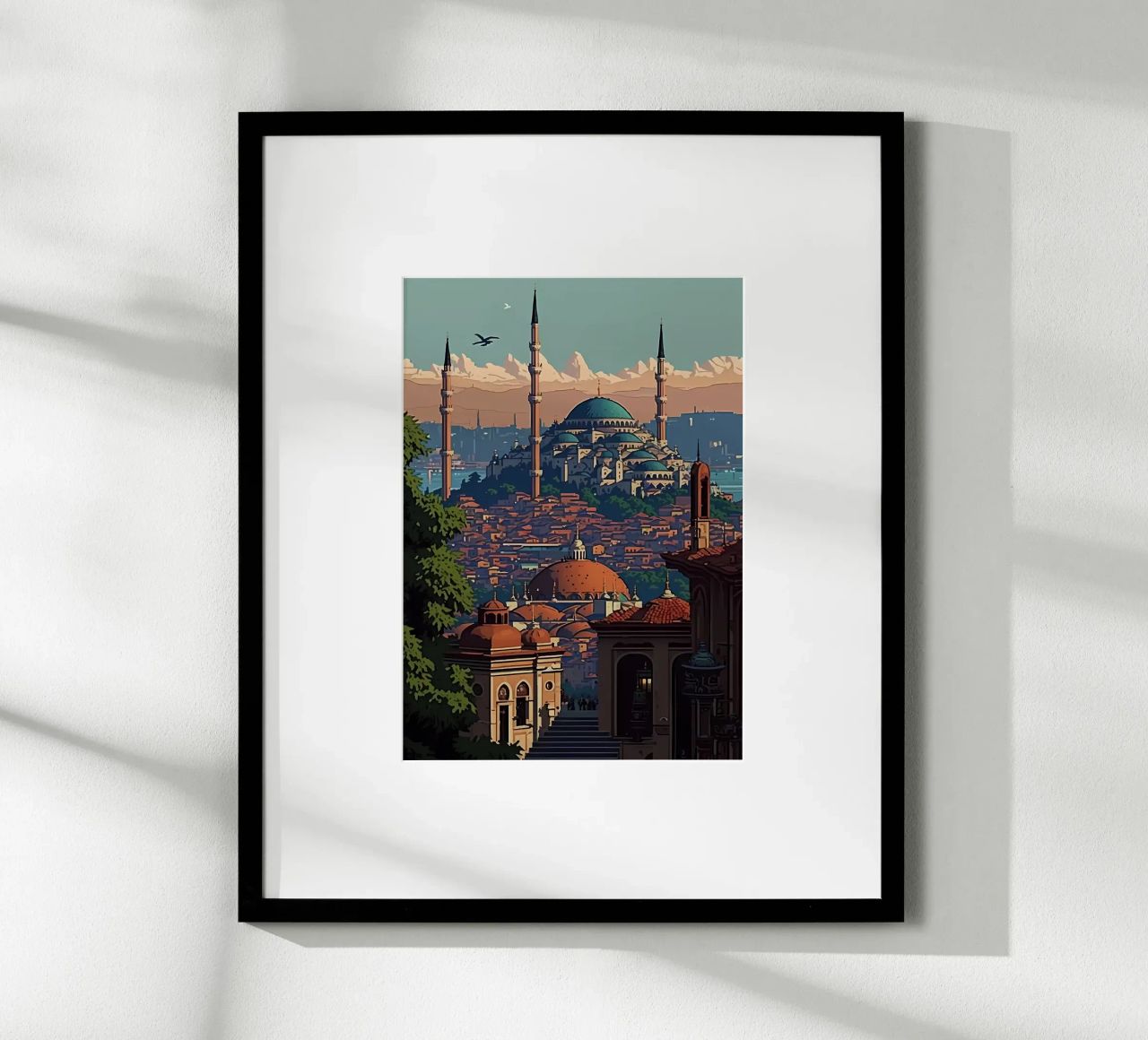 Istanbul Pixel Kunst 03 Poster von Bernotas