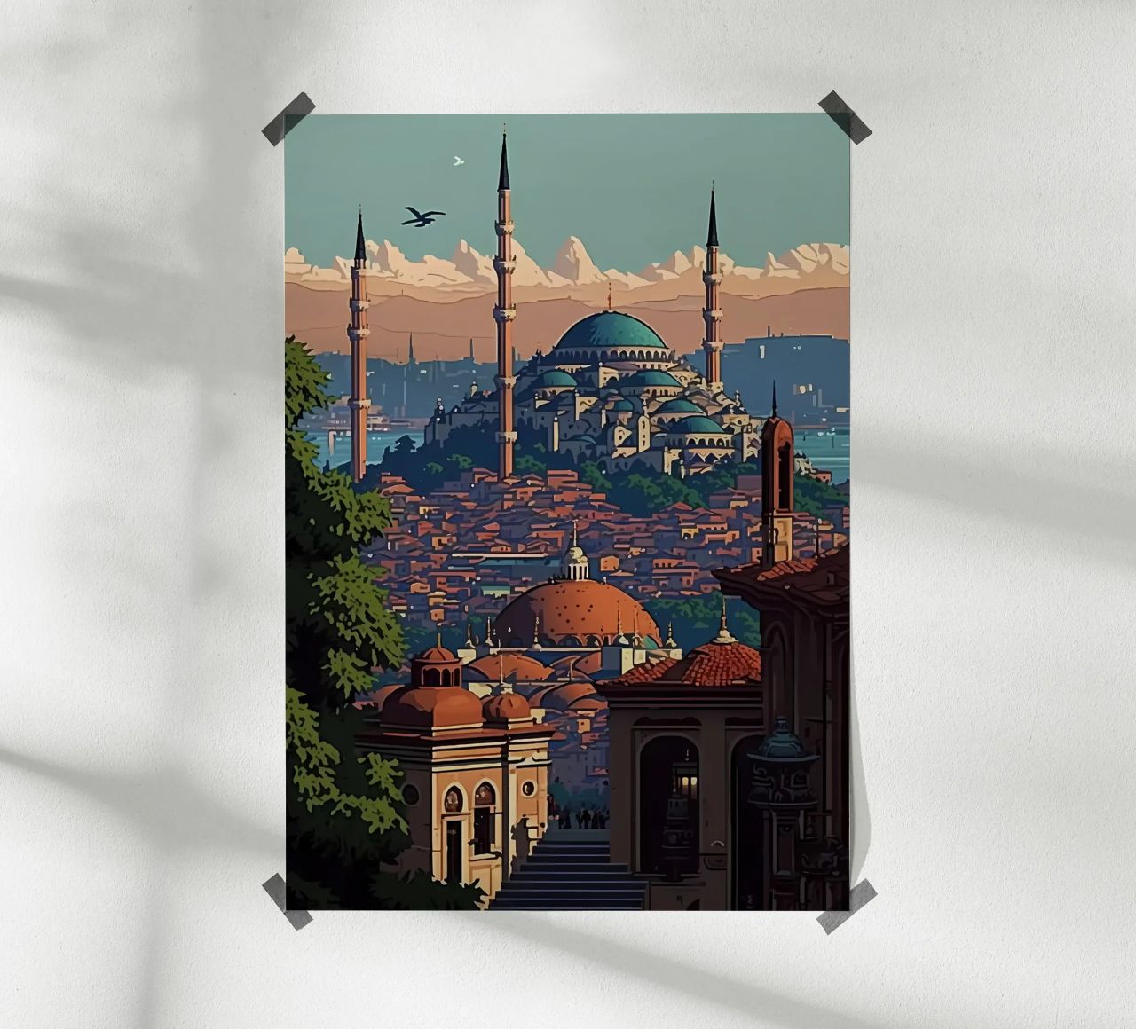 Istanbul Pixel Kunst 03 Poster von Bernotas