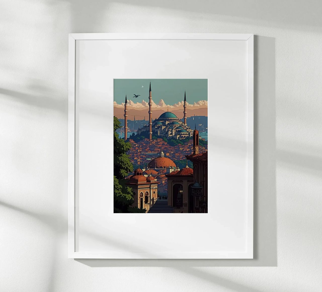 Istanbul Pixel Kunst 03 Poster von Bernotas