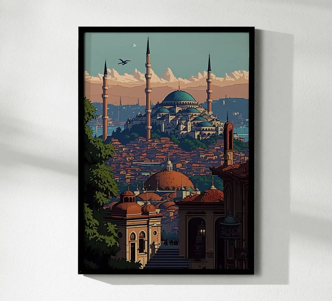 Istanbul Pixel Kunst 03 Poster von Bernotas