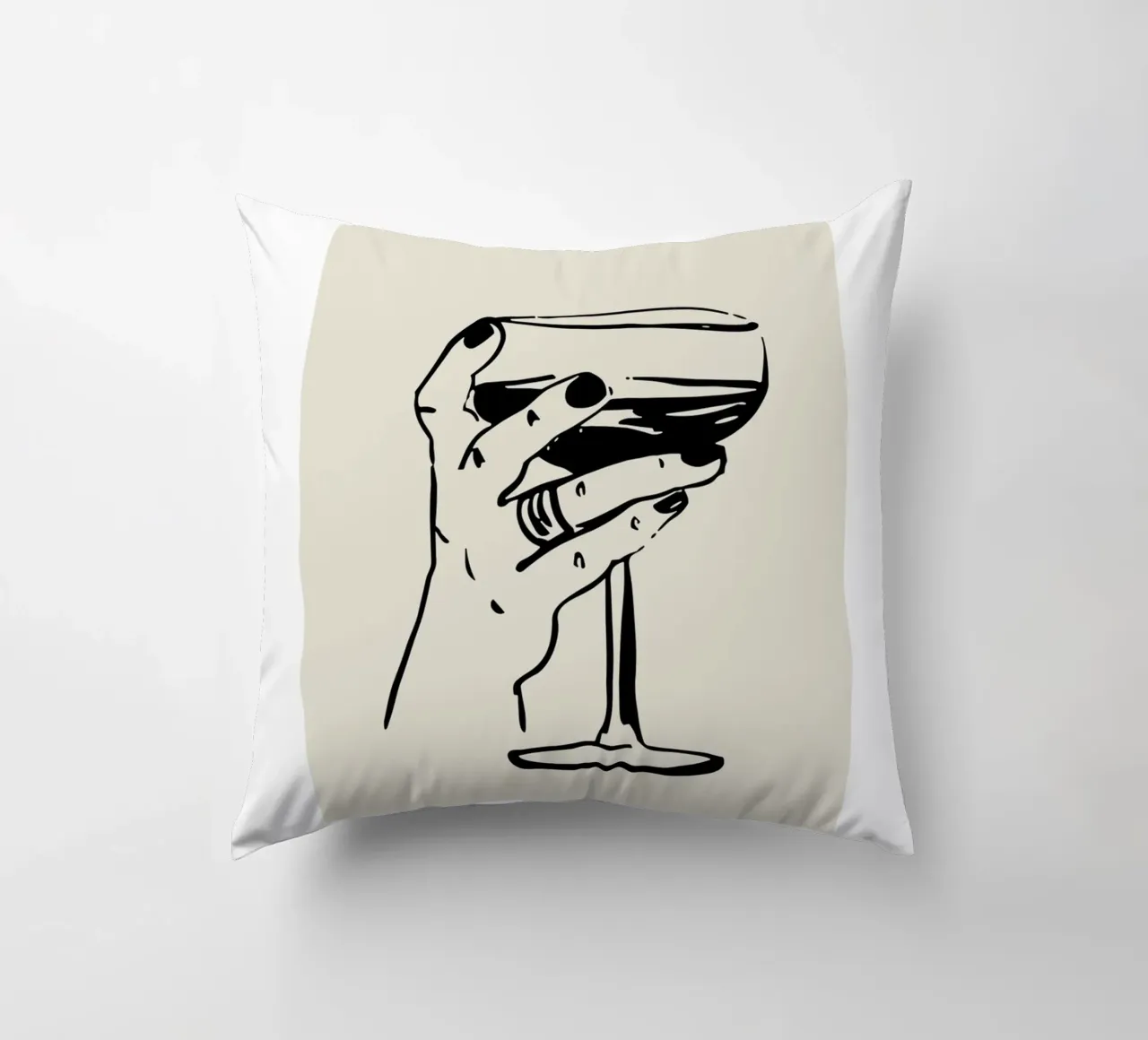 Mano da cocktail cuscino da Peaches Art Prints